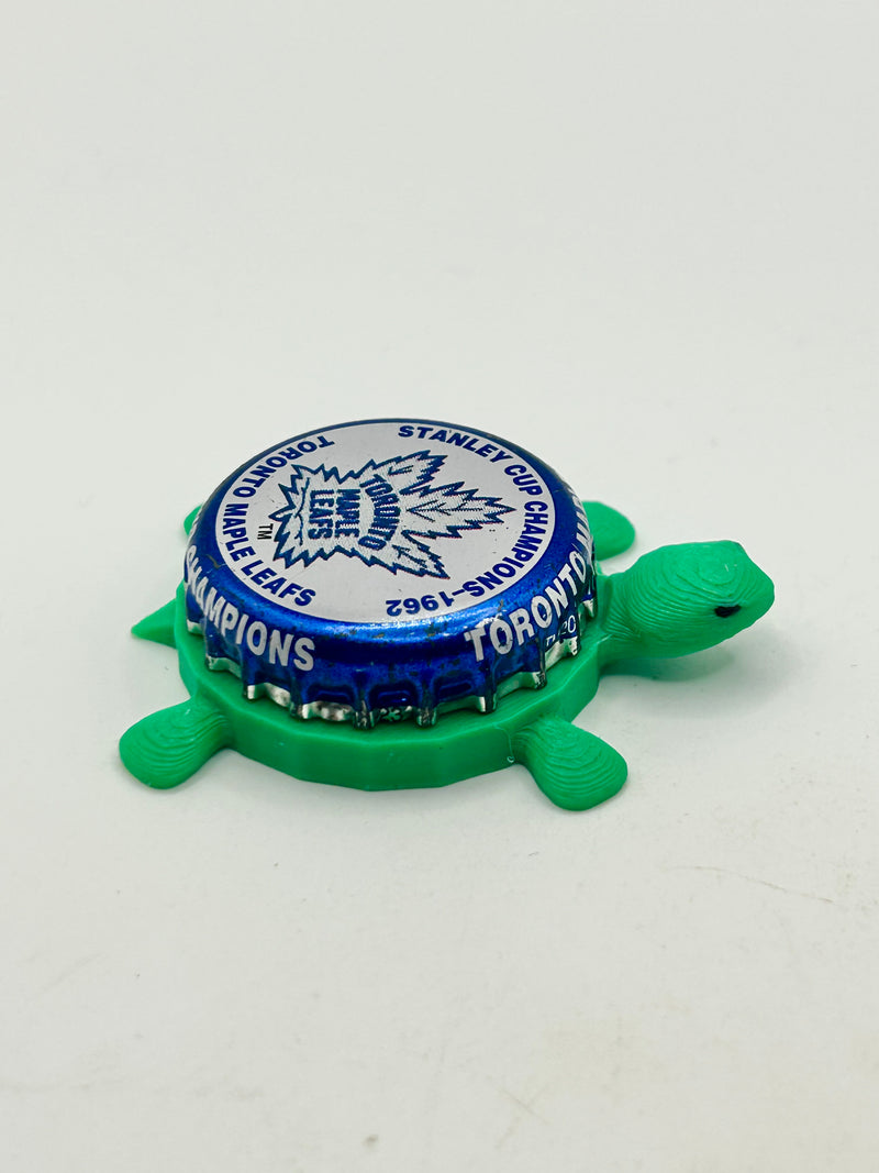 Toronto Maple Leafs Stanley Cup Champions (1962) - Bottle Cap Magnet Turtle Shell Shocked Art