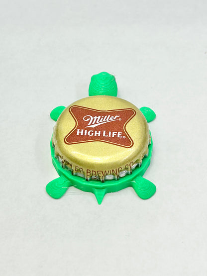 Miller High Life Bottle-Cap Magnet Turtle | Shell Shocked Art Shell Shocked Art