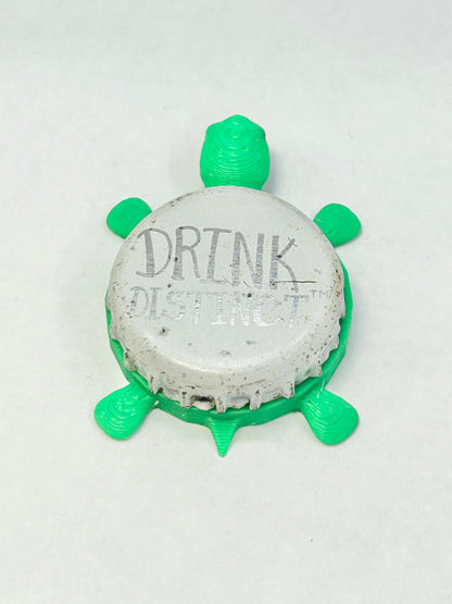 Drink Distinct - Bottle Cap Magnet Turtle Shell Shocked Art