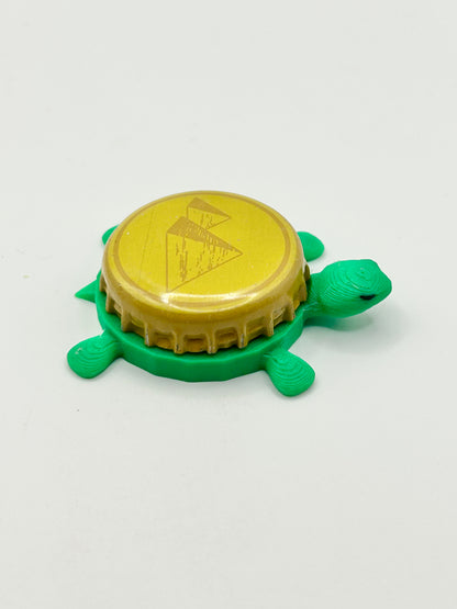 Pyramid Brewing (Yellow) - Bottle Cap Magnet Turtle Shell Shocked Art