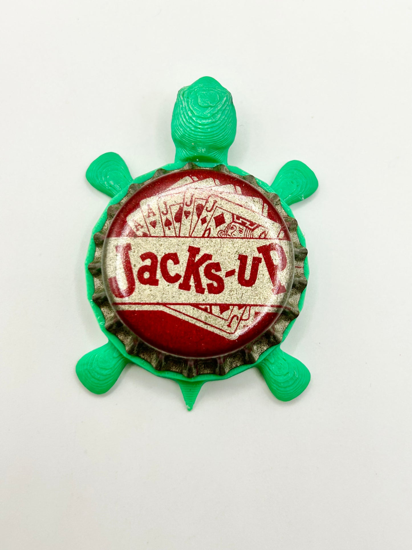 Jacks Up (Vintage) - Bottle Cap Magnet Turtle