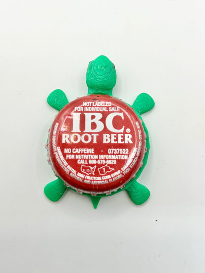 IBC Root Beer (Older Design) - Bottle Cap Magnet Turtle Shell Shocked Art