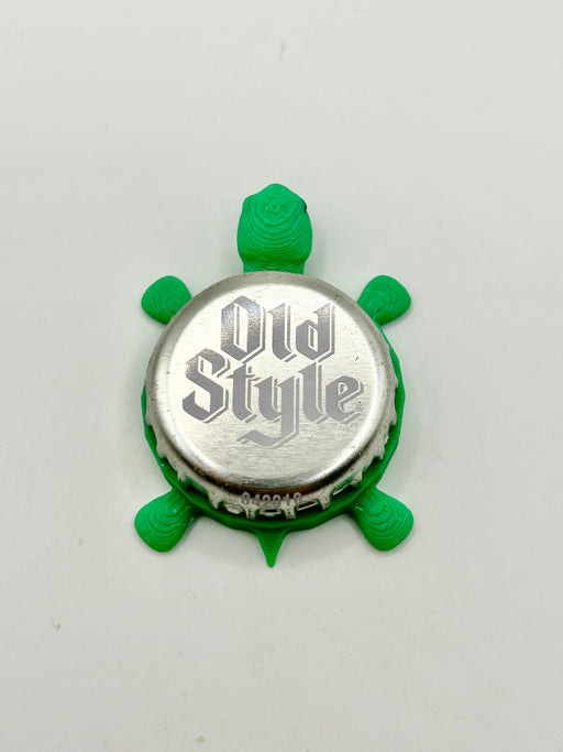 Heileman’s Brewing Old Style Beer - Bottle Cap Magnet Turtle Shell Shocked Art