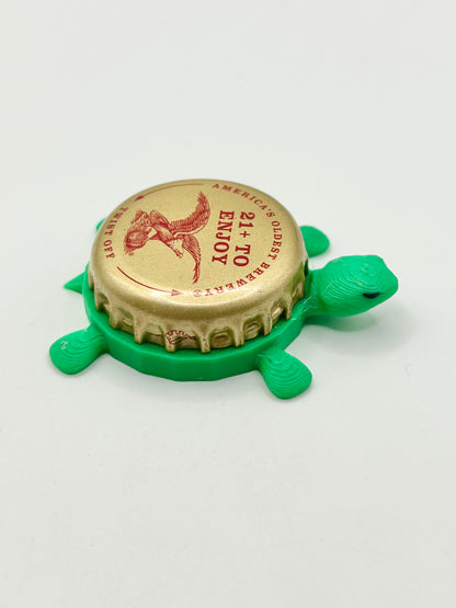 Yuengling Lager (21+ to Enjoy) - Bottle Cap Magnet Turtle Shell Shocked Art
