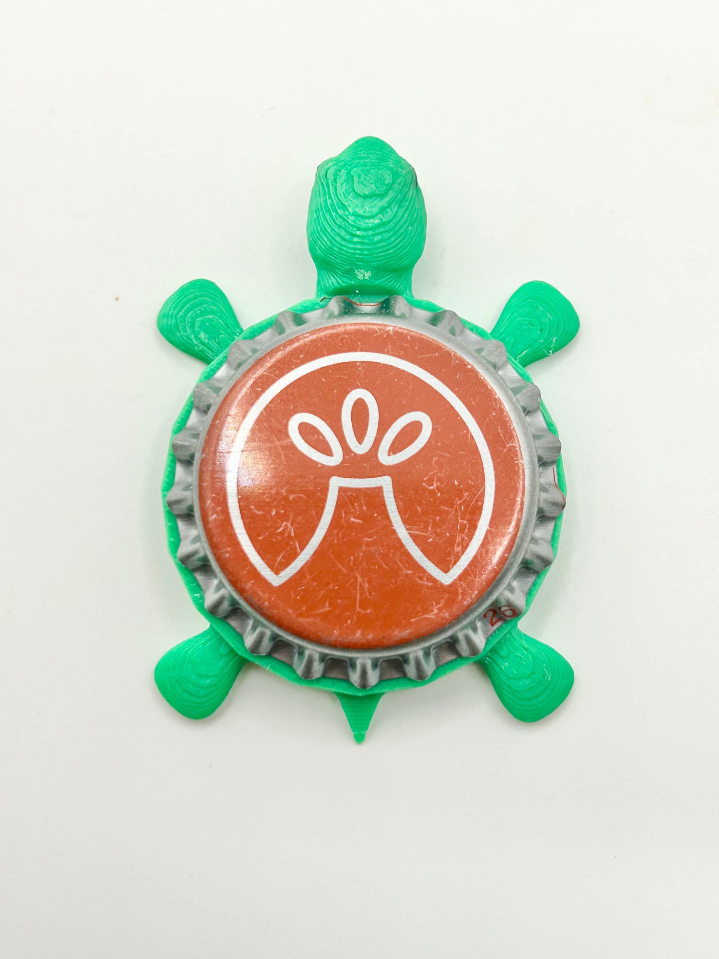 Agua Water (Red) - Bottle Cap Magnet Turtle