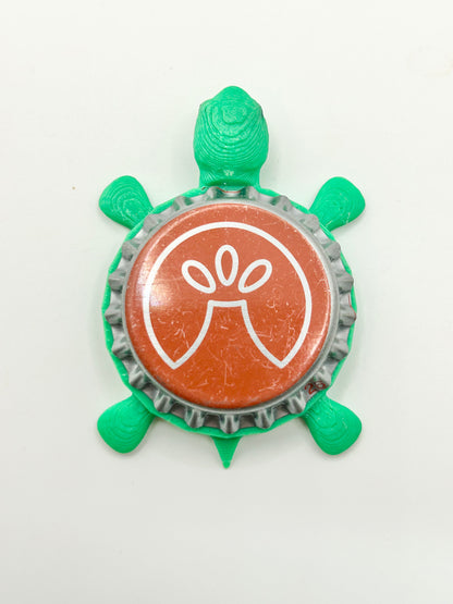 Agua Water (Red) - Bottle Cap Magnet Turtle Shell Shocked Art