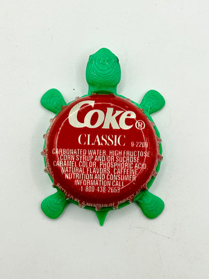 Coke Classic (Italicized Text) - Bottle Cap Magnet Turtle Shell Shocked Art