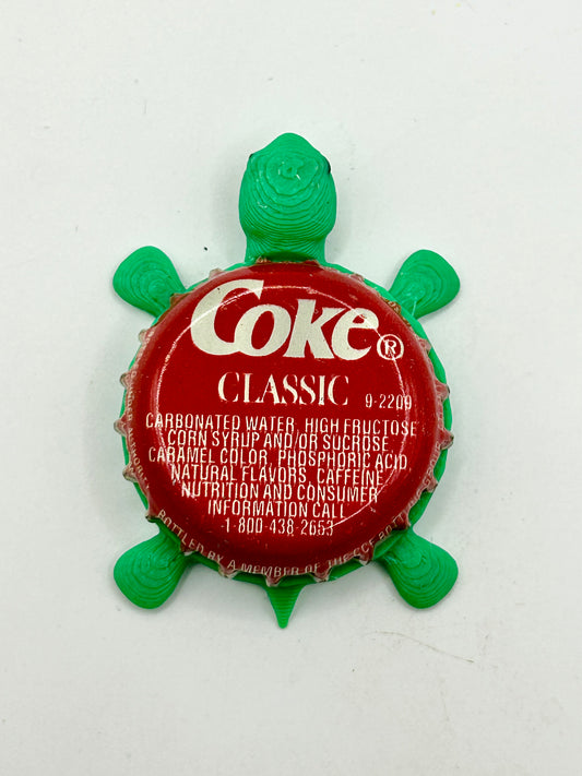 Coke Classic (Italicized Text) - Bottle Cap Magnet Turtle