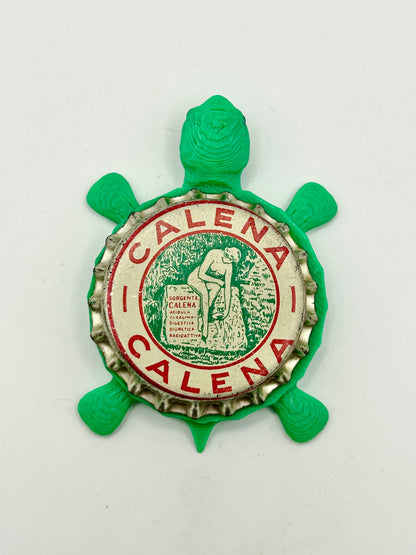 Calena - Bottle Cap Magnet Turtle Shell Shocked Art