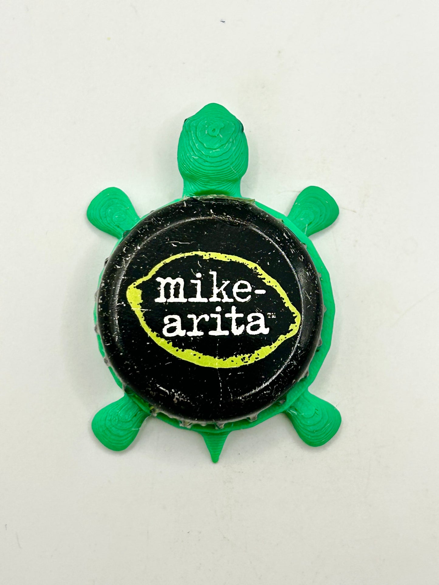 Mike Arita - Bottle Cap Magnet Turtle Shell Shocked Art