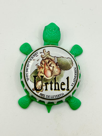 Urthel Beer - Bottle Cap Magnet Turtle Shell Shocked Art