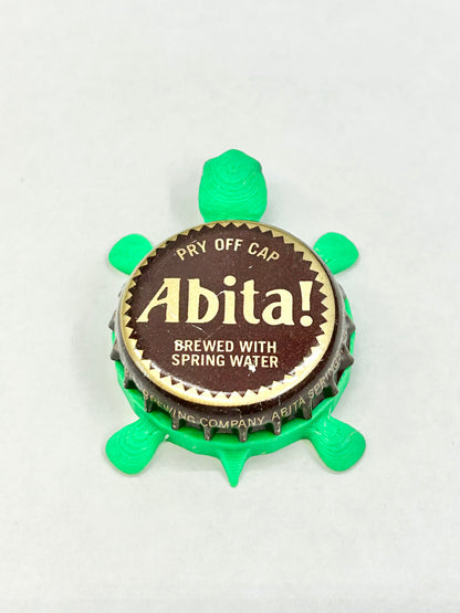 Abita Beer (Brown Cap) - Bottle Cap Magnet Turtle Shell Shocked Art