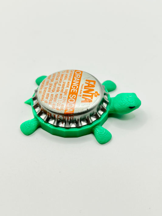 Fanta Orange Soda (Vintage) - Bottle Cap Magnet Turtle