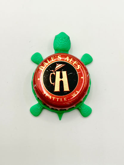 Hale’s Ales (Red) - Bottle Cap Magnet Turtle Shell Shocked Art