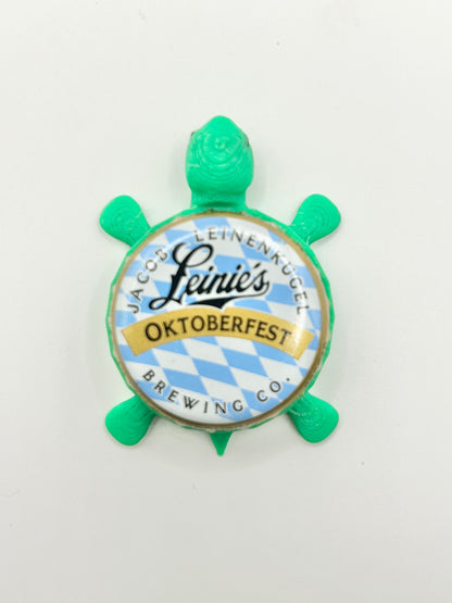 Leinenkugel's Oktoberfest (Checkered Pattern) - Bottle Cap Magnet Turtle Shell Shocked Art