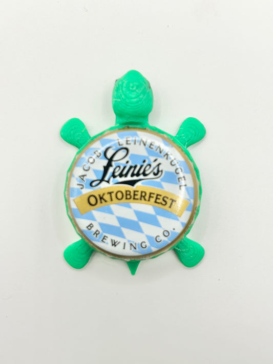 Leinenkugel's Oktoberfest (Checkered Pattern) - Bottle Cap Magnet Turtle