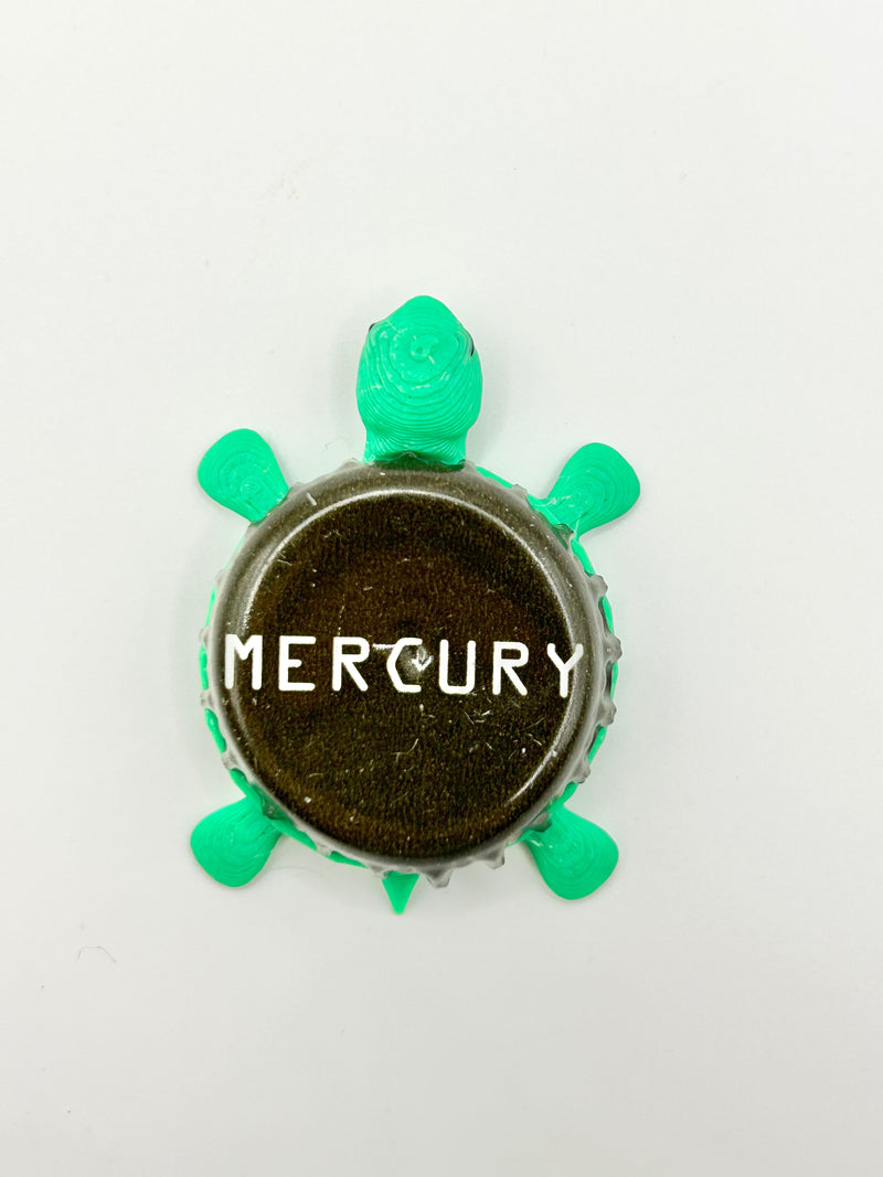 Bell's Mercury - Bottle Cap Magnet Turtle Shell Shocked Art