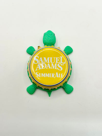 Sam Adams Summer Ale (All Yellow) - Bottle Cap Magnet Turtle Shell Shocked Art