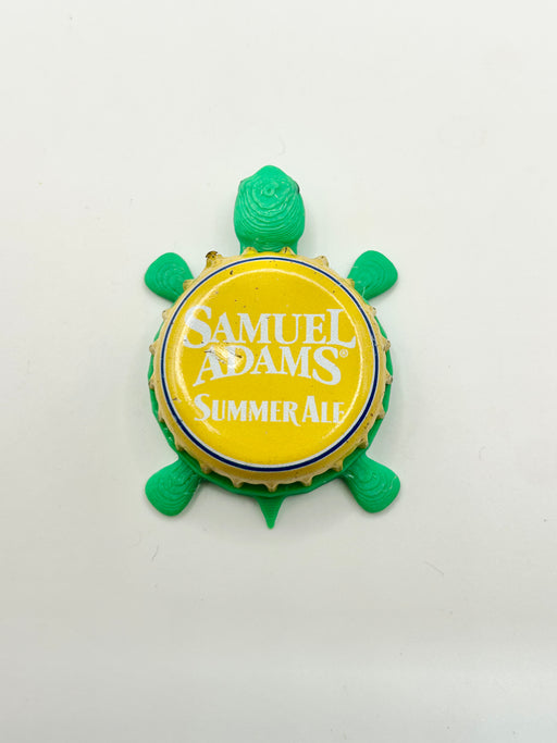 Sam Adams Summer Ale (All Yellow) - Bottle Cap Magnet Turtle Shell Shocked Art