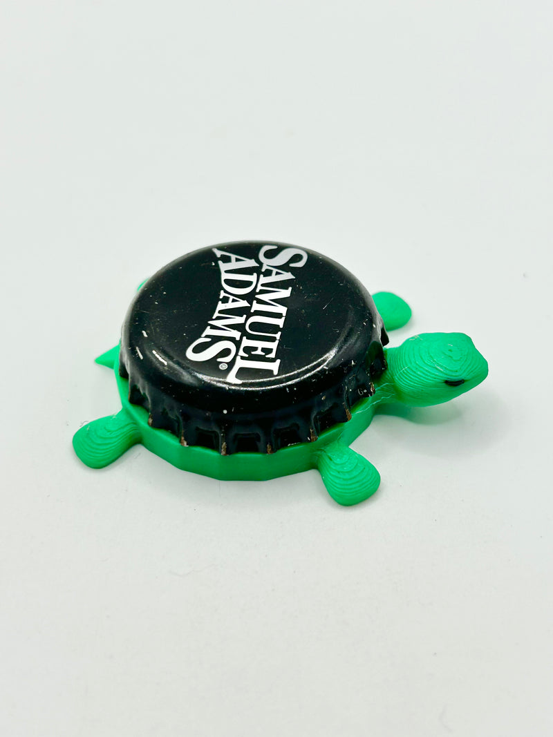 Samuel Adams (Black and White) - Bottle Cap Magnet Turtle Shell Shocked Art