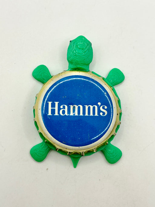 Hamm’s (Vintage, Blue) - Bottle Cap Magnet Turtle Shell Shocked Art