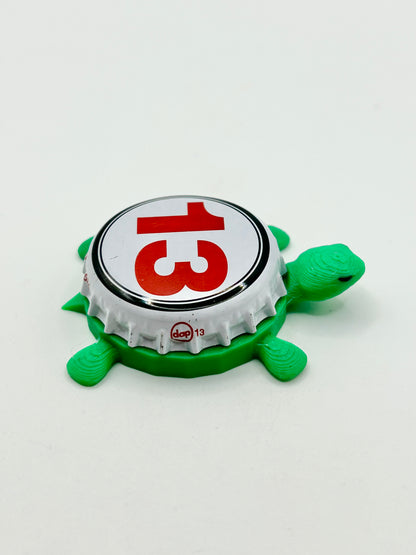 Hop House 13 - Bottle Cap Magnet Turtle Shell Shocked Art