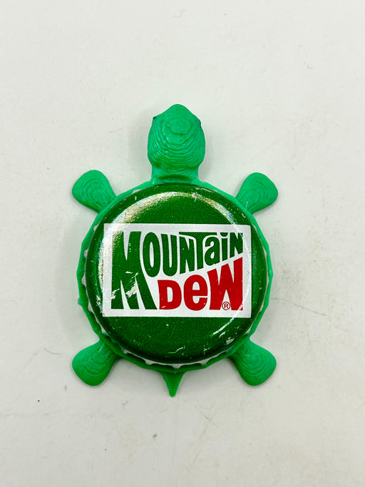 Mountain Dew (Vintage) - Bottle Cap Magnet Turtle Shell Shocked Art