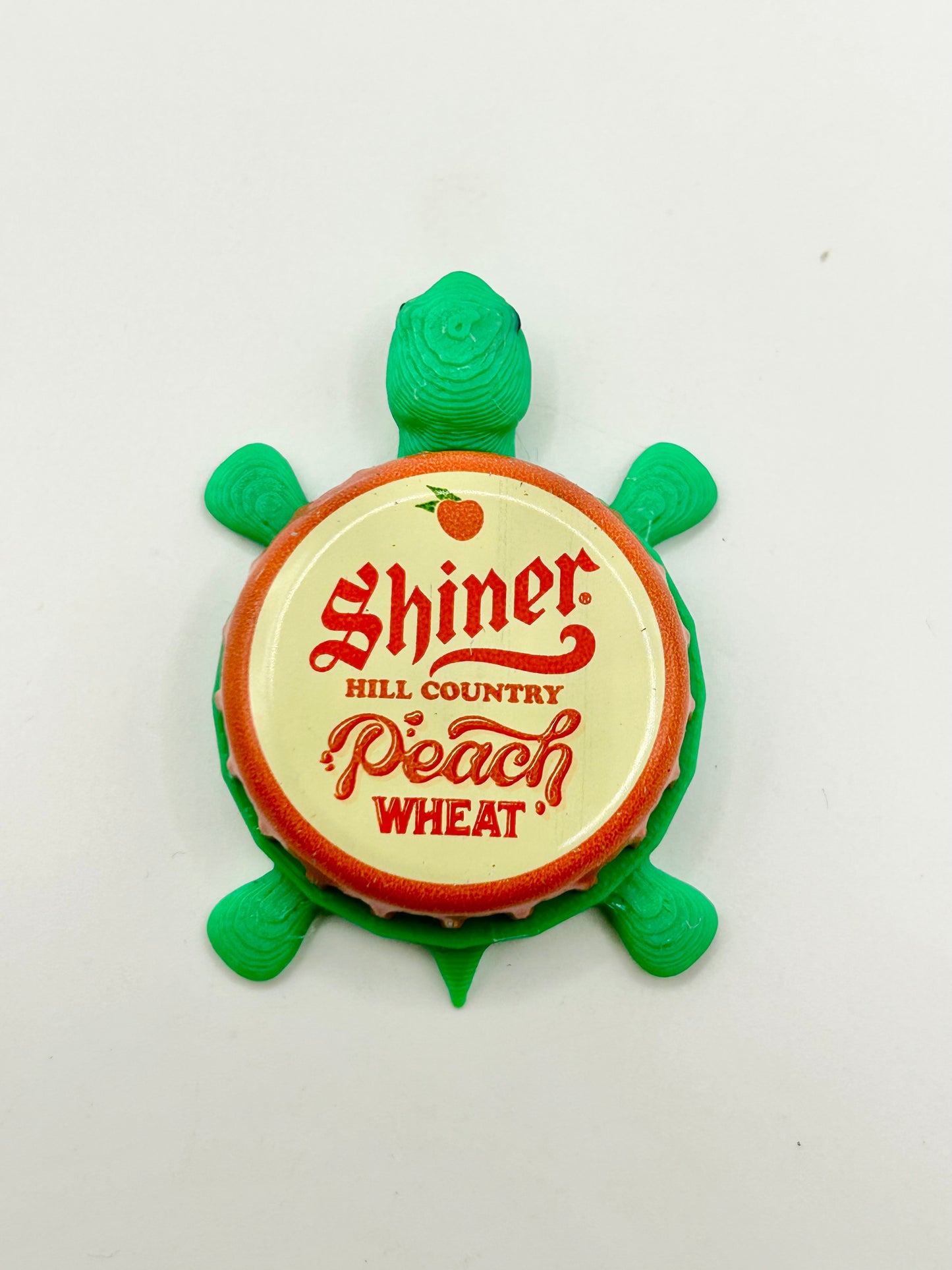 Shiner Hill Country Peach Wheat - Bottle Cap Magnet Turtle