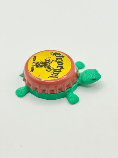 Broegel Bock Beer - Bottle Cap Magnet Turtle Shell Shocked Art
