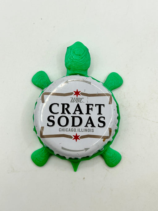 Goose Island Craft Sodas (WBC) - Bottle Cap Magnet Turtle Shell Shocked Art