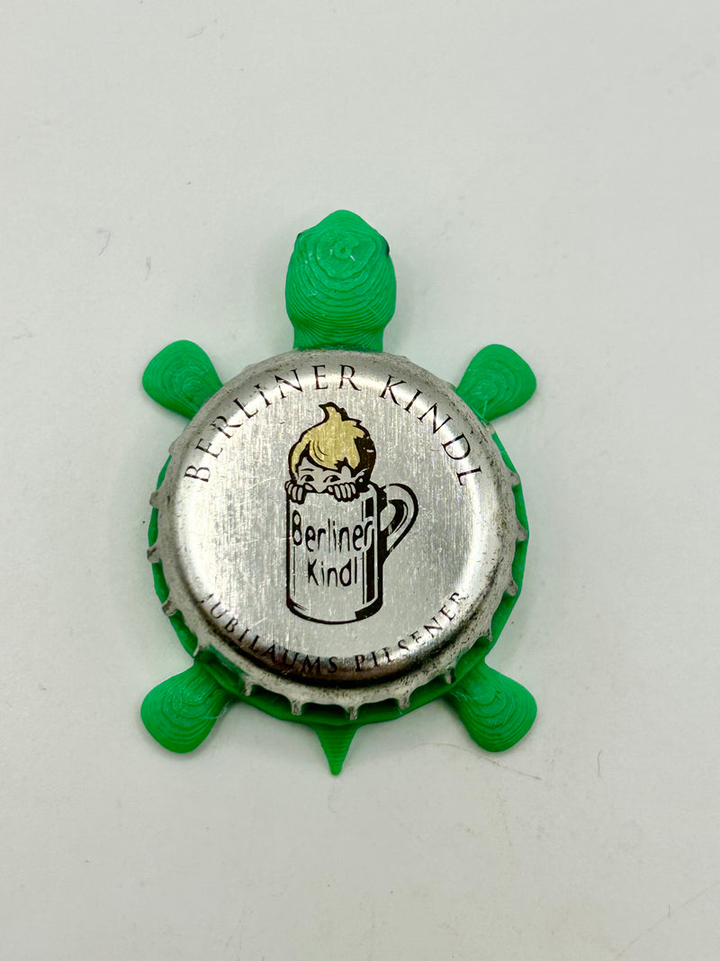Berliner Kindl - Bottle Cap Magnet Turtle Shell Shocked Art