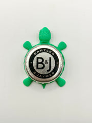 B&J Bartles and Jaymes - Bottle Cap Magnet Turtle Shell Shocked Art