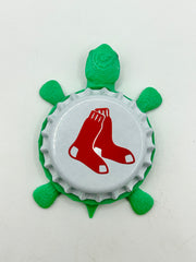 Boston Red Sox (Socks) - Bottle Cap Magnet Turtle Shell Shocked Art