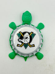 Mighty Ducks Hockey - Bottle Cap Magnet Turtle Shell Shocked Art