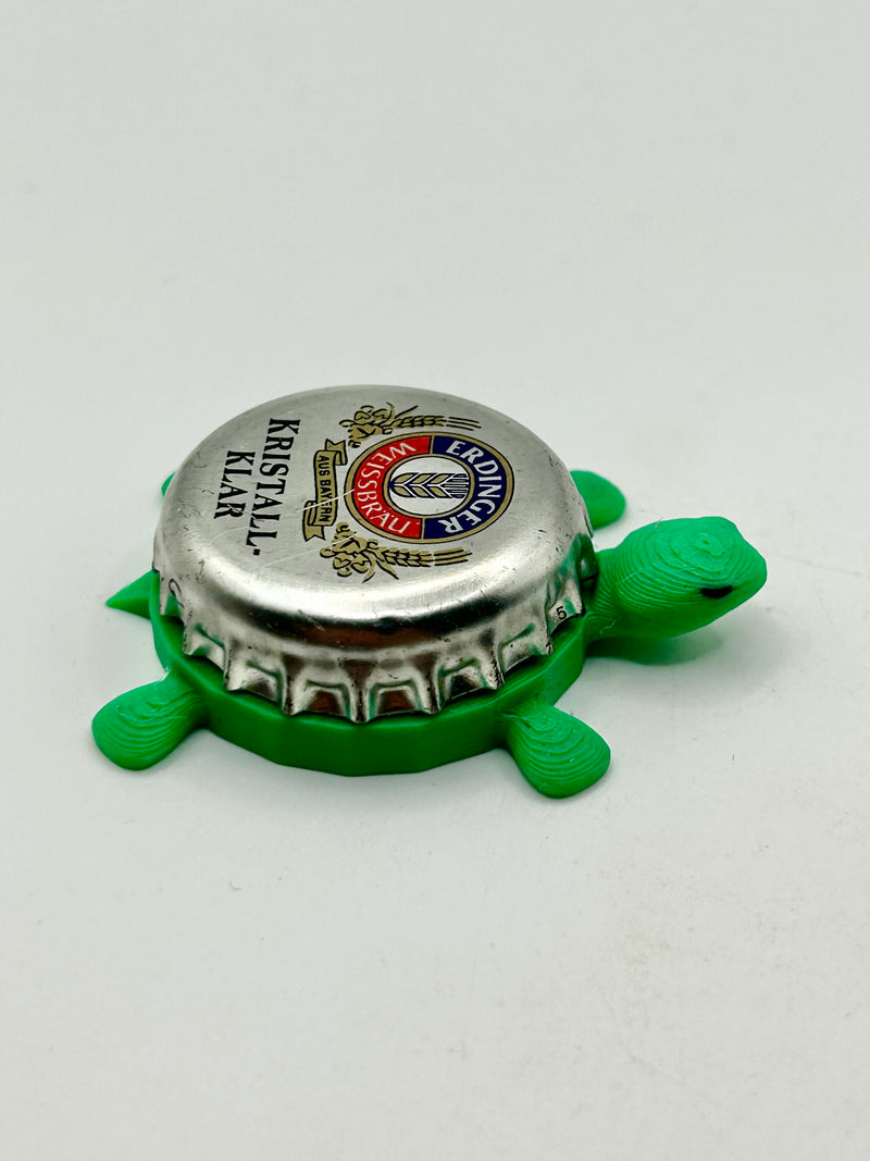Erdinger Kristall-Klar - Bottle Cap Magnet Turtle Shell Shocked Art