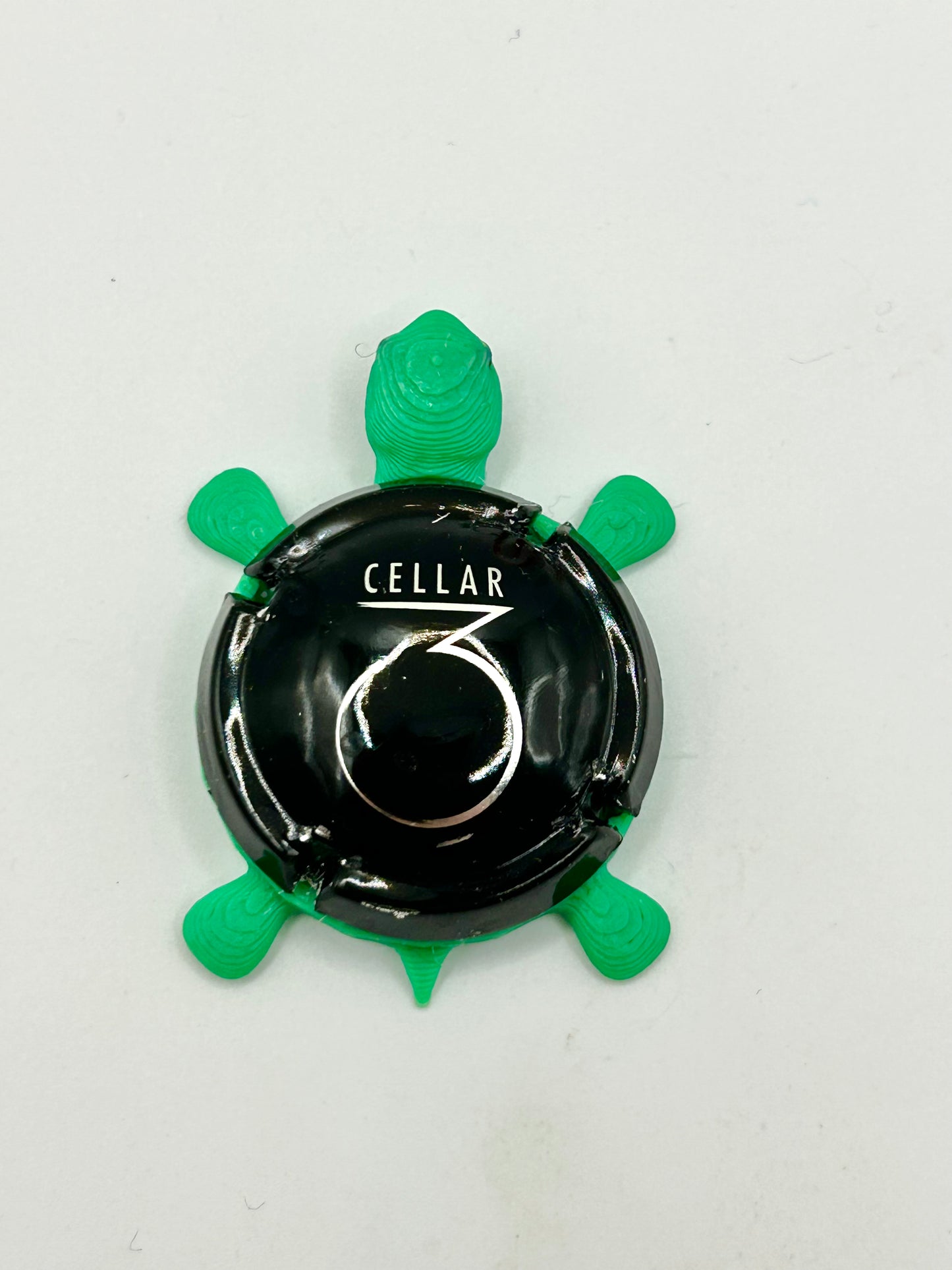 Cellar 3 Wine - Bottle Cap Magnet Turtle Shell Shocked Art
