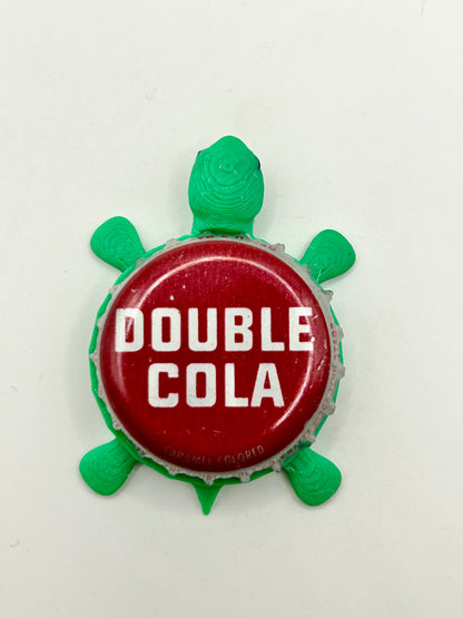 Double Cola - Bottle Cap Magnet Turtle Shell Shocked Art