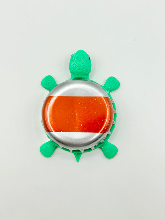 Red Stripe (Stripe Only) - Bottle Cap Magnet Turtle