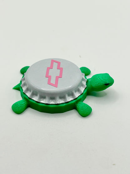 Chevy (Pink) - Bottle Cap Magnet Turtle Shell Shocked Art
