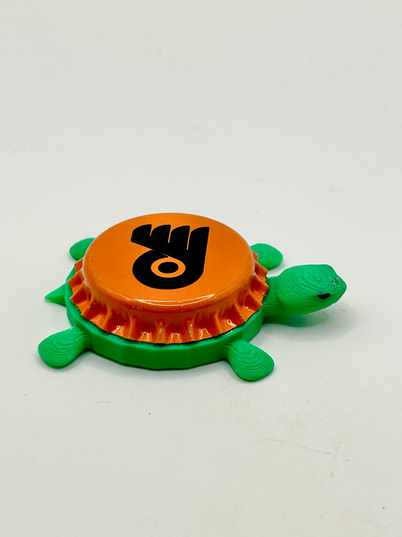 Philadelphia Flyers (Orange) - Bottle Cap Magnet Turtle Shell Shocked Art
