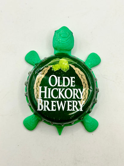 Olde Hickory Brewing (Vintage) - Bottle Cap Magnet Turtle Shell Shocked Art