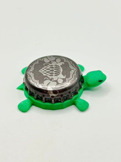 Wicked Weed (Silver) - Bottle Cap Magnet Turtle Shell Shocked Art