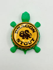 Dragon Stout (Vintage) - Bottle Cap Magnet Turtle Shell Shocked Art