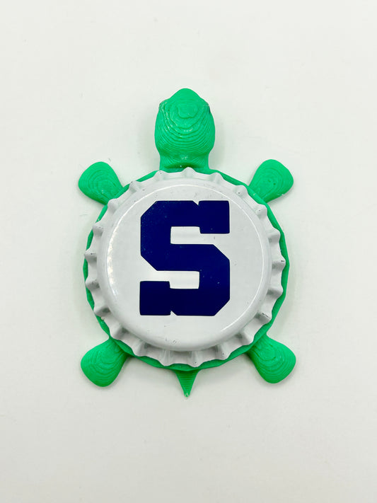 Penn State (S Logo) - Bottle Cap Magnet Turtle