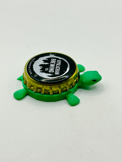 Appalachian Brewing (Vintage) - Bottle Cap Magnet Turtle Shell Shocked Art