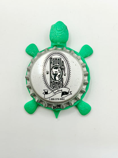Pangle Heimers Sparkling - Bottle Cap Magnet Turtle Shell Shocked Art