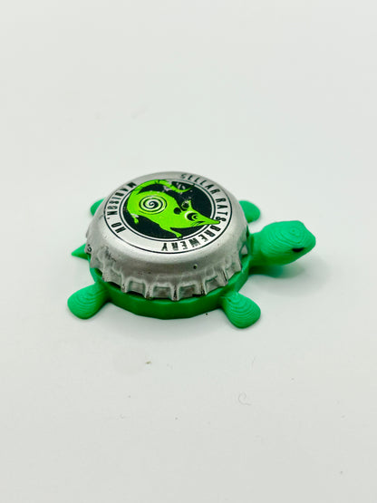 Cellar Rats Brewery - Bottle Cap Magnet Turtle Shell Shocked Art