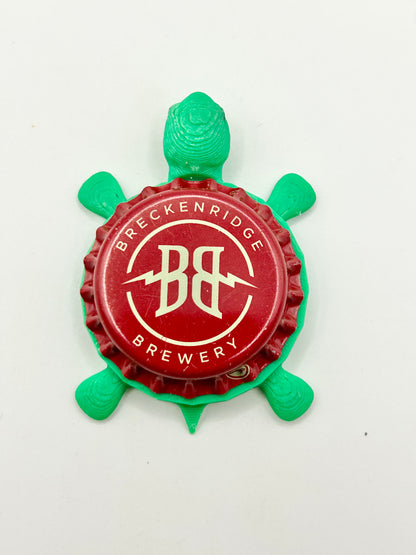 Breckenridge Brewery (Red) - Bottle Cap Magnet Turtle Shell Shocked Art