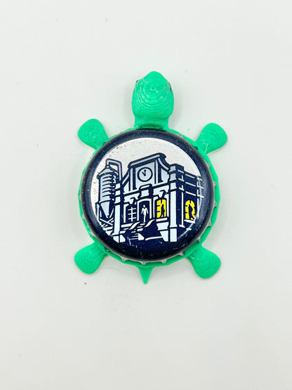Third Shift Brewing - Bottle Cap Magnet Turtle Shell Shocked Art