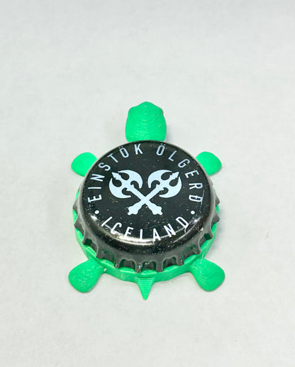 Einstok Olgerd (Iceland) - Bottle Cap Magnet Turtle Shell Shocked Art